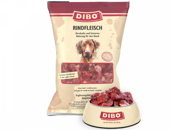 Dibo Rindfleisch BARF Hunde Frostfutter 2000 g