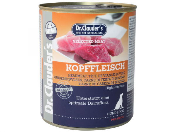 Dr. Clauder`s Selected Meat Kopffleisch Hundefutter 800 g