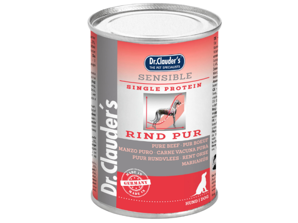 Dr. Clauder`s Selected Meat Sensible Rind Pur Hundefutter 400 g Dr. Clauder`s Selected Meat Sensible Rind Pur Hundefutter 400 g