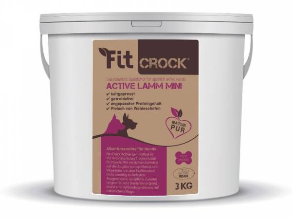Fit-Crock Active Lamm Mini Hundefutter 3 kg