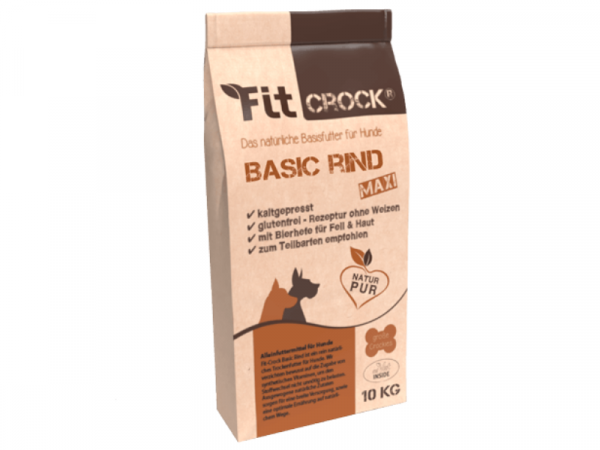 Fit-Crock Basic Rind Maxi Hundefutter trocken 10 kg