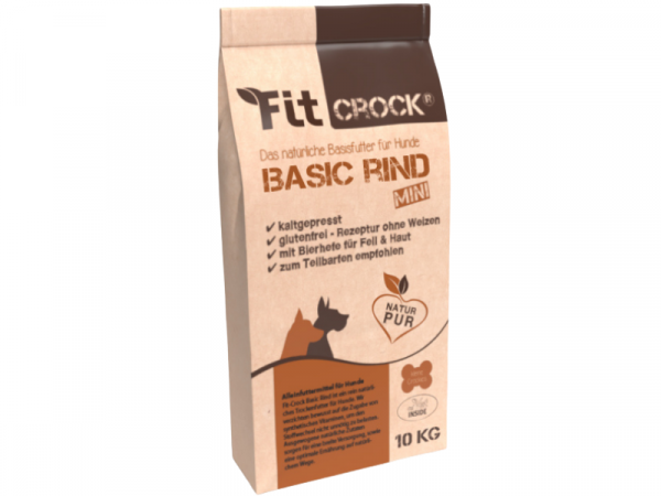 Fit-Crock Basic Rind Mini Hundefutter 10 kg