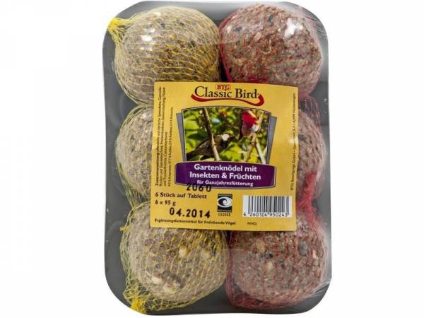 Gartenknödel für Wildvögel 16 x 6 Stück