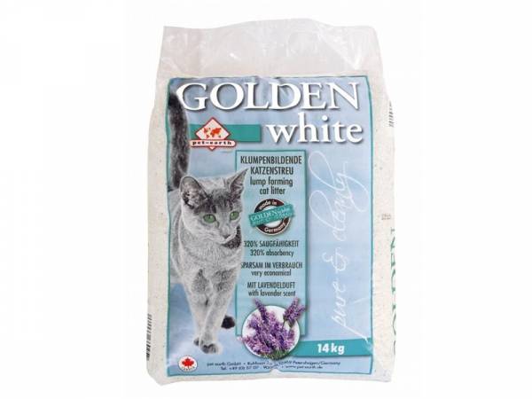 Golden White Katzenstreu mit Lavendelduft 14 kg