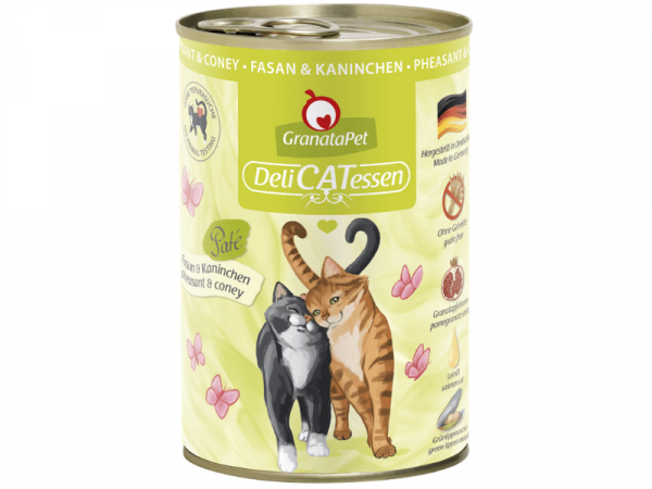 GranataPet DeliCatessen Fasan & Kaninchen Paté Katzenfutter nass 400 g