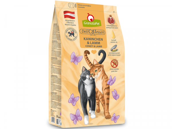 GranataPet DeliCatessen Adult Kaninchen & Lamm Katzenfutter trocken 1,8 kg