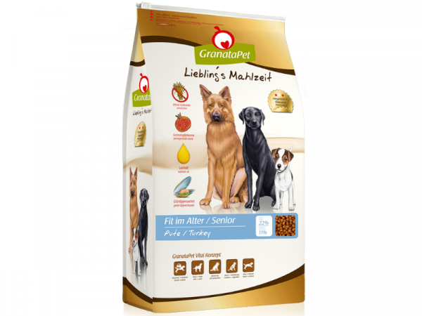 GranataPet Lieblings Mahlzeit Senior Hundefutter mit Pute 10 kg