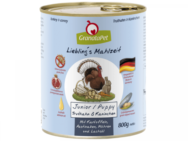 GranataPet Liebling`s Mahlzeit Puppy/Junior Hundefutter nass 800 g