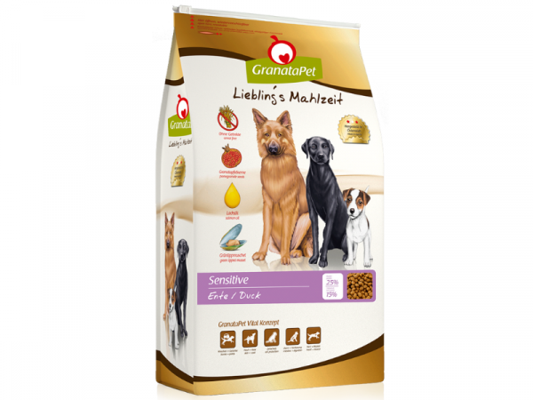 GranataPet Lieblings Mahlzeit Sensitive Hundefutter mit Ente 10 kg