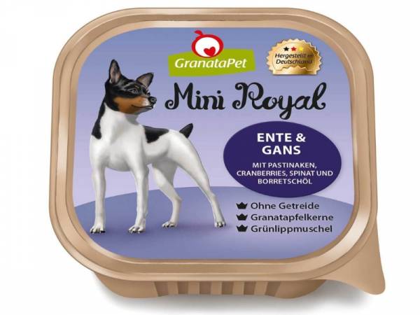 GranataPet Mini Royal Ente & Gans Hundefutter nass 150 g