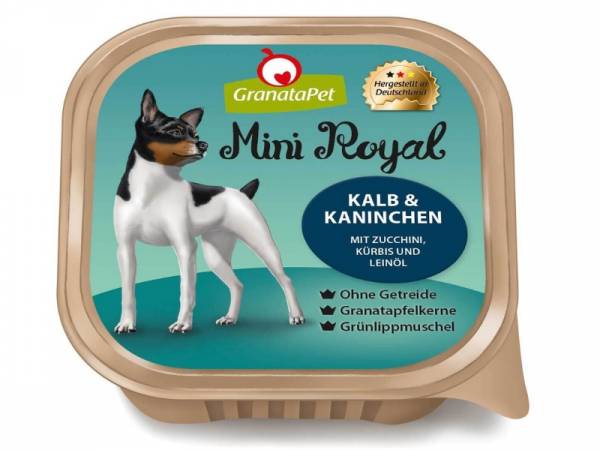 GranataPet Mini Royal Kalb & Kaninchen Hundefutter nass 150 g