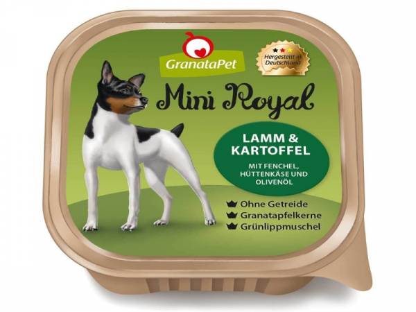 GranataPet Mini Royal Lamm & Kartoffel Hundefutter nass 150 g
