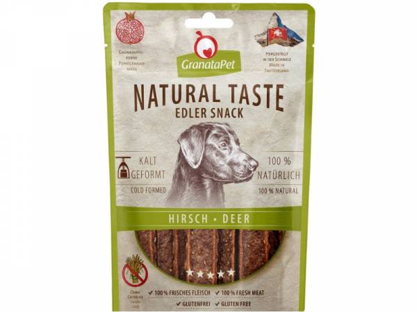 GranataPet Natural Taste Edler Snack Hirsch Hundesnacks 90 g