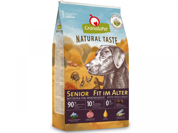 GranataPet Natural Taste Senior – Fit im Alter Hundefutter trocken 12 kg