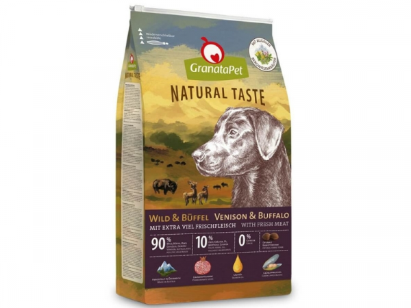 GranataPet Natural Taste Wild & Büffel Hundefutter trocken 12 kg