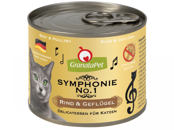 GranataPet Symphonie Nr. 1 Katzenfutter mit Rind & Geflügel