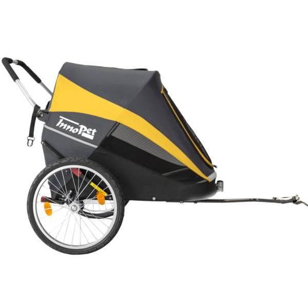 InnoPet Hercules Fahrradanhänger Hund grau gelb für große Hunde