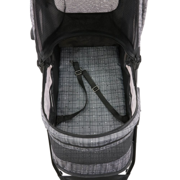 InnoPet® Avenue Hundebuggy für kleine Hunde grau gemustert