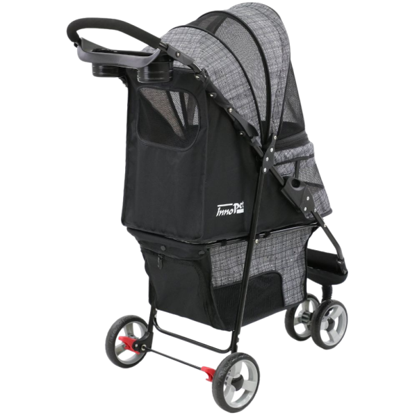 InnoPet® Avenue Hundebuggy für kleine Hunde grau gemustert