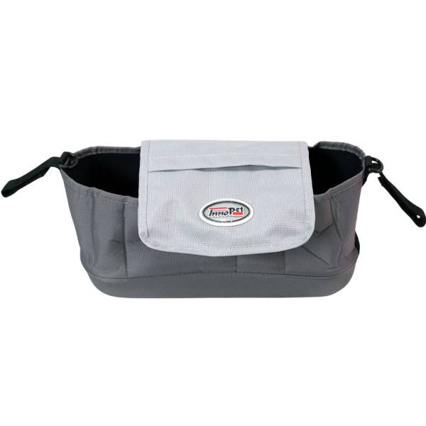 Hundebuggy Comfort Air ECO hellgrau dunkelgrau Organizer