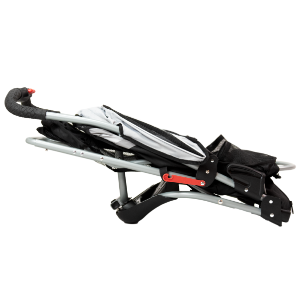 Hundebuggy Comfort EFA ECO schwarz grau geklappt