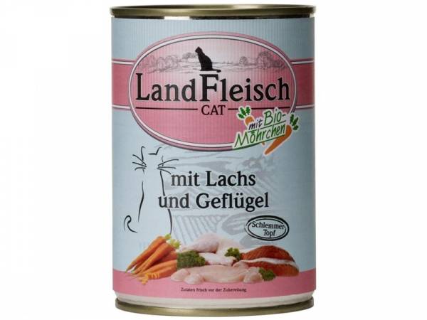 LandFleisch Cat Schlemmertopf mit Lachs & Geflügel Katzenfutter LandFleisch Cat Schlemmertopf mit Lachs & Geflügel Katzenfutter