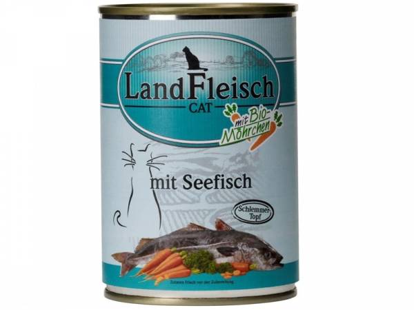 LandFleisch Cat Schlemmertopf mit Seefisch Katzenfutter LandFleisch Cat Schlemmertopf mit Seefisch Katzenfutter