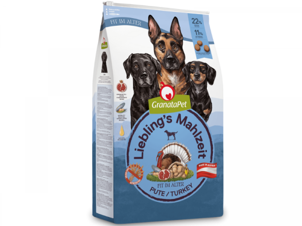 GranataPet Lieblings Mahlzeit Senior Hundefutter mit Pute 10 kg