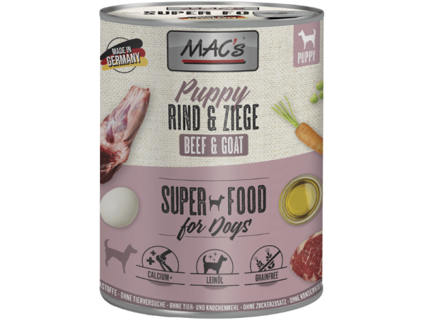 Hundefutter nass mit Rind & Ziege 800 g Dose