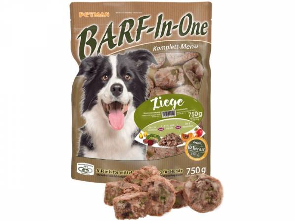 Petman BARF-In-One Ziege Hundefutter 8 x 750 g