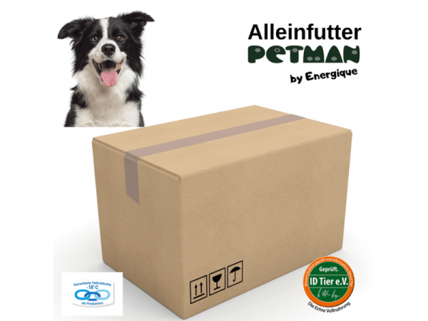 Petman Energique Ente Hunde-Frostfutter 12 kg im Karton