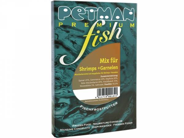 Petman Premium fish Mix für Shrimps & Garnelen Fisch-Frostfutter 15 x 100 g