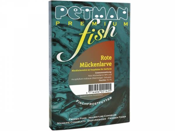 Petman Premium fish Rote Mückenlarve Fisch-Frostfutter 15 x 100 g