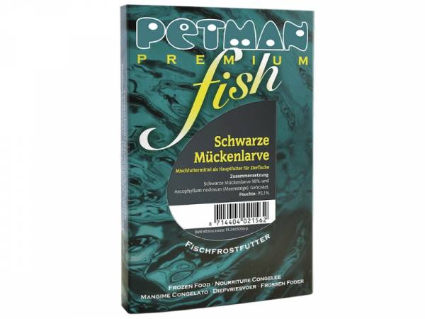 Petman Premium fish Schwarze Mückenlarve Fisch-Frostfutter 15 x 100 g