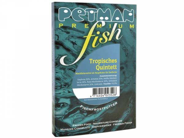 Petman Premium fish Tropisches Quintett Fisch-Frostfutter 15 x 100 g