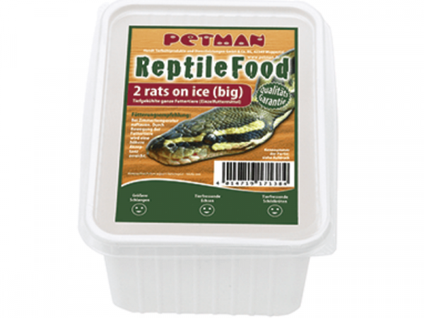 Petman Rats on Ice Ratte Big XL Reptilien-Frostfutter 2 x 2 Stück