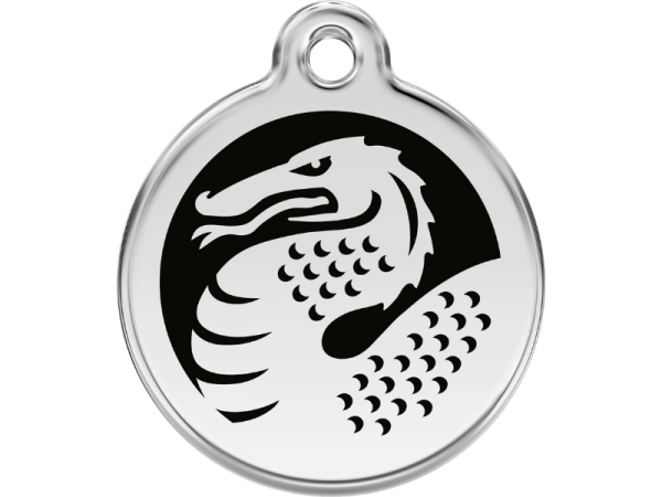 Red Dingo Hundemarke Drachen schwarz mit Gravur