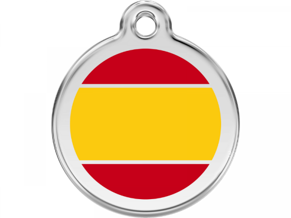 Red Dingo Hundemarke Spanische Flagge mit Wunschgravur