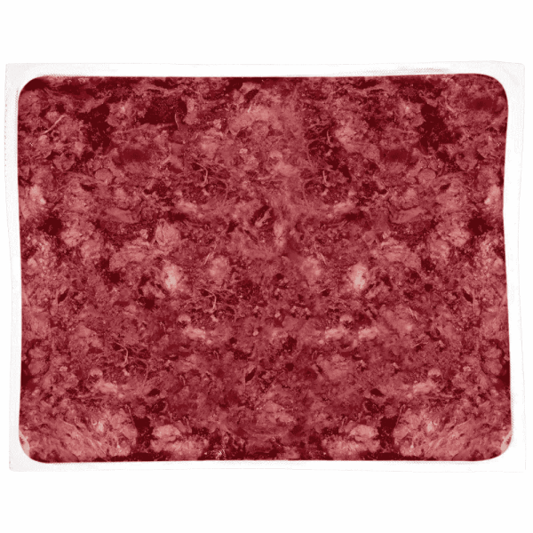 Rindfleisch-Mix Gulasch Frostfutter für Hunde in der Päckchenverpackung