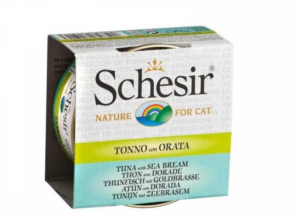 Schesir Katzenfutter mit Thunfisch & Goldbrasse in Brühe 14 x 70 g Schesir Katzenfutter mit Thunfisch & Goldbrasse in Brühe 14 x 70 g