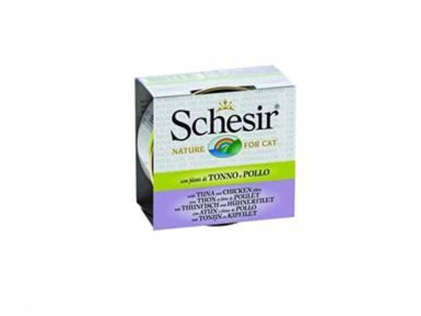 Schesir Katzenfutter mit Thunfisch & Hühnerfilet in Brühe 14 x 70 g Schesir Katzenfutter mit Thunfisch & Hühnerfilet in Brühe 14 x 70 g