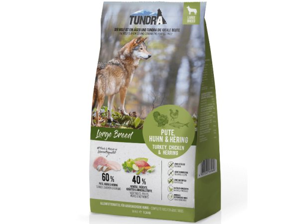 Tundra Dog Large Breed Pute Huhn & Hering Hundefutter 11,34 kg Tundra Dog Large Breed Pute Huhn & Hering Hundefutter 11,34 kg