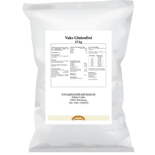 Vaks Glutenfrei Hundefutter im 15 kg Futtersack