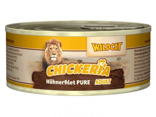 Wildcat Chickeria Hühnerfilet Pure für erwachsene Katzen