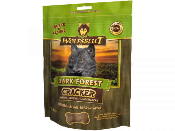 Wolfsblut Dark Forest Cracker Hundekekse mit Wildfleisch & Süßkartoffel 225 g
