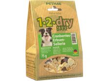1-2-dry BARF Cranberries-Erbsen-Sellerie Trockenbarf Hundefutter 75 g