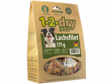 1-2-dry BARF Lachsfilet Trockenbarf Hundefutter 175 g
