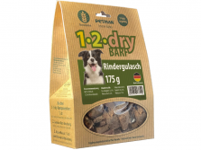 1-2-dry BARF Rindergulasch Trockenbarf Hundefutter 175 g
