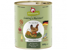 GranataPet Lieblings Mahlzeit Huhn & Kürbis Hundefutter nass 800 g