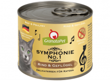 GranataPet Symphonie Nr. 1 Katzenfutter mit Rind & Geflügel 200 g